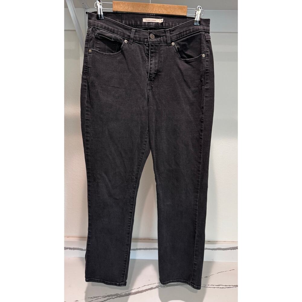 Levi's Women's Classic Straight Black Denim Jeans‎ Size 10
